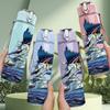 1PC Vintage War Sailing Vessel Print 750ml Color Plastic Sports Water Bottle Leakproof Flip Straw Lid Suitable for Sports Office Home Use