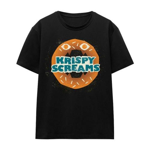 Monsters at Work Unisex Adult Krispy Screams Doughnut T-Shirt