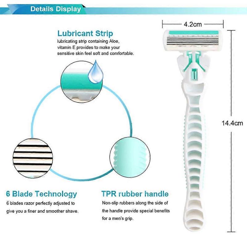6-Blade Shaving Razor for Women, Extra Smooth Women's Razor with 4 Replacement Razor Blade Cartridges & Refills