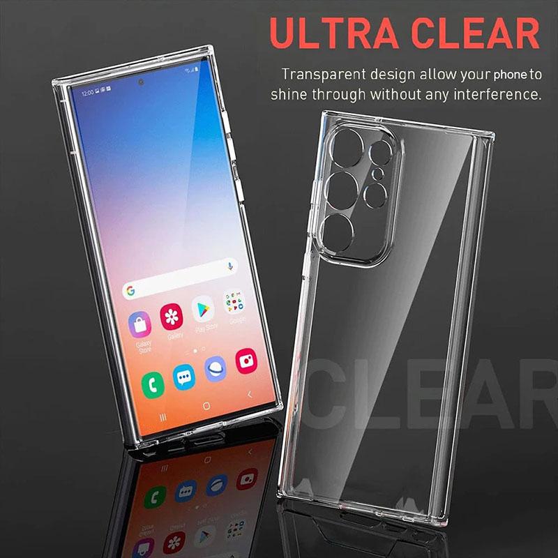 Ultra Thin Clear Silicone Soft TPU Case For Samsung Galaxy S25 Ultra S24 S23 S21 S20 FE S22 Ultra Plus Bumper Capa Cover Fundas