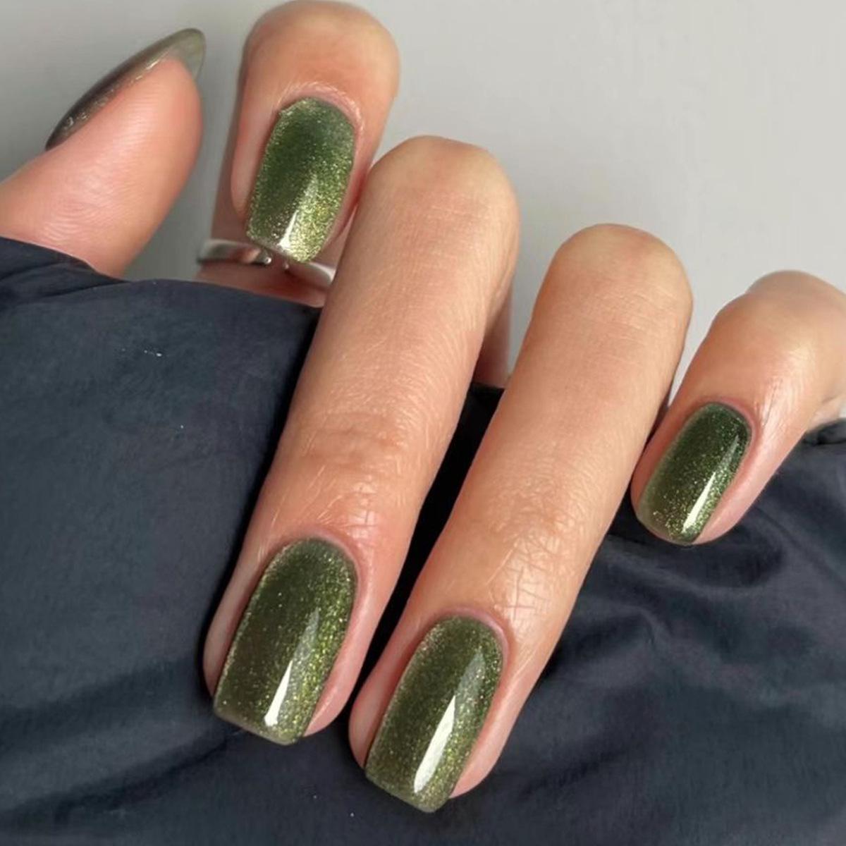 

Носимые накладные ногти «Кошачий глаз» - Простое отбеливание, Съемные, Высококачественные наклейки для ногтей