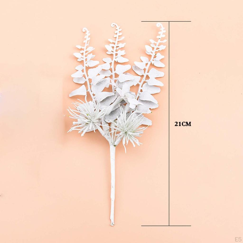 Artificial , Fake Wood, Cedar Stem Snowy Accessories, False Plants Faux Leaves for Christmas