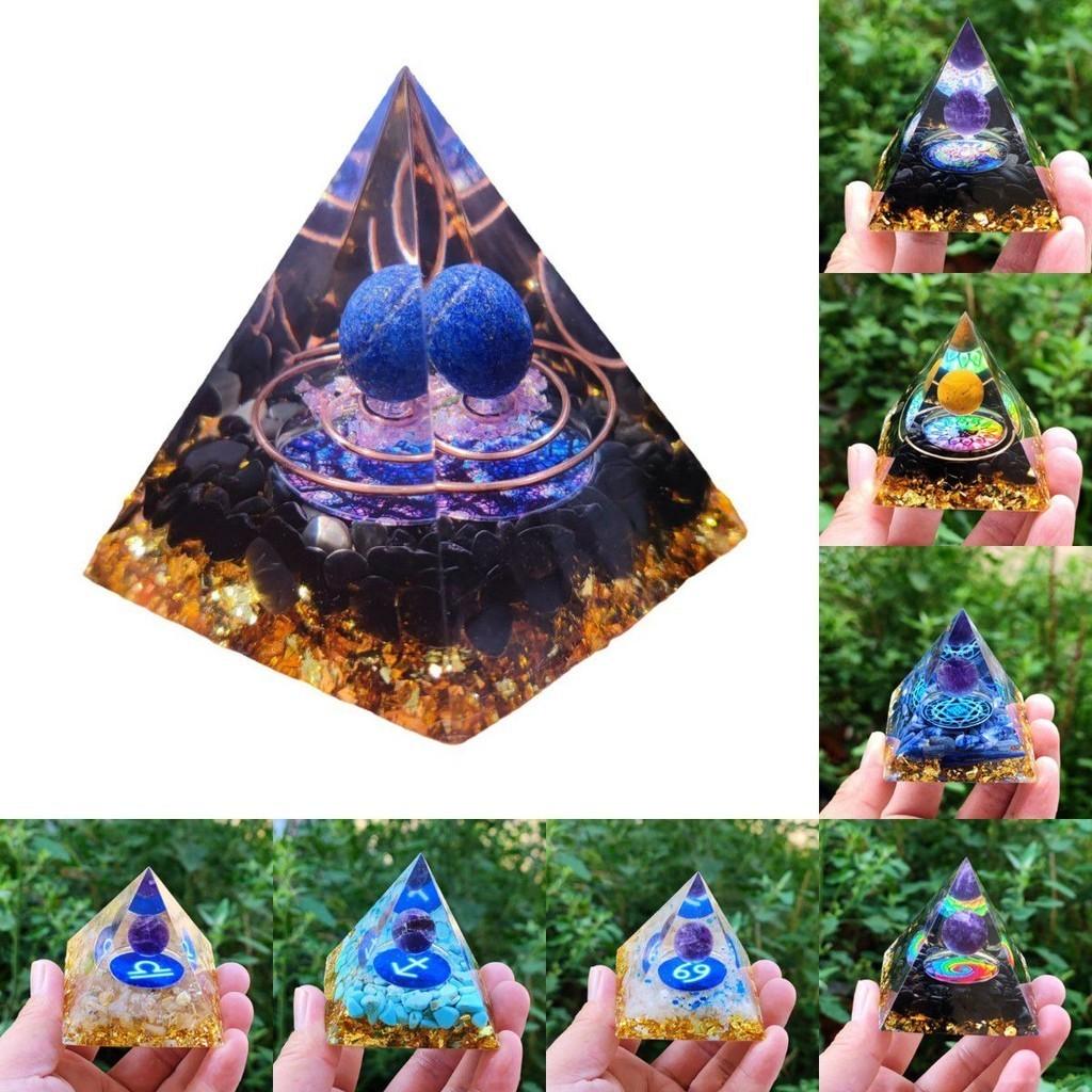 Energy Orgonite Chakra Pyramid Aura Divination Yoga Meditation Ornaments Craft