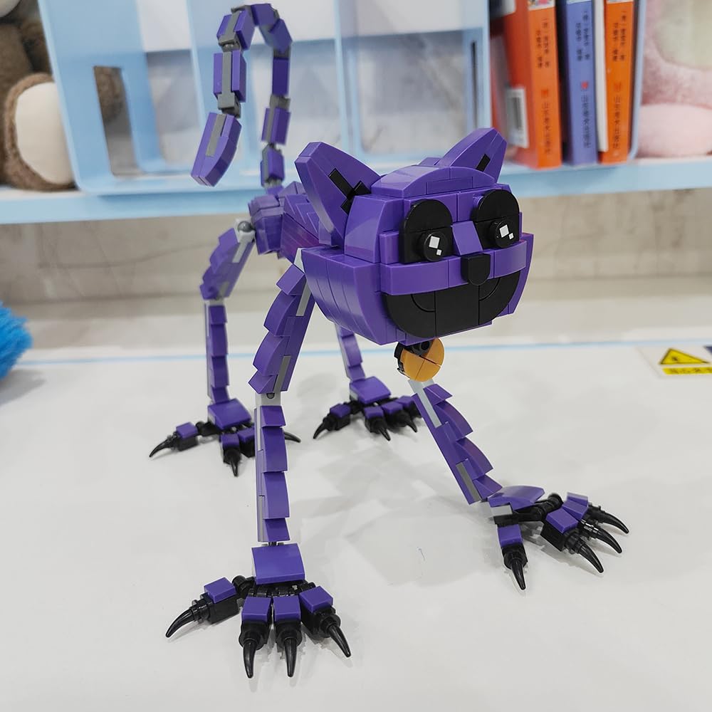 Block Game Smiling Poppy Playtime Smiling Critters Toys, Monsters, Critters, Goods, (354PCS) (Purple (CatNap))