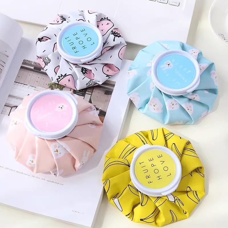 Cute Cartoon Reusable Hot Cold Bag Leakproof Flexible Ice Pack Hot Water Bottle for Heat  Cold Pain Relief Therapy