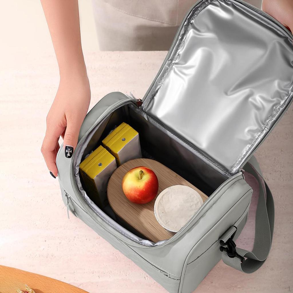 For Women ,Tote Bag, Large, Leakproof, Polyester Reusable Insulated Meal Box Case Office Travel