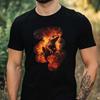 T-Shirt Herren Feuersalamander Illustration Motiv Baumwolle Größe XS bis 5XL