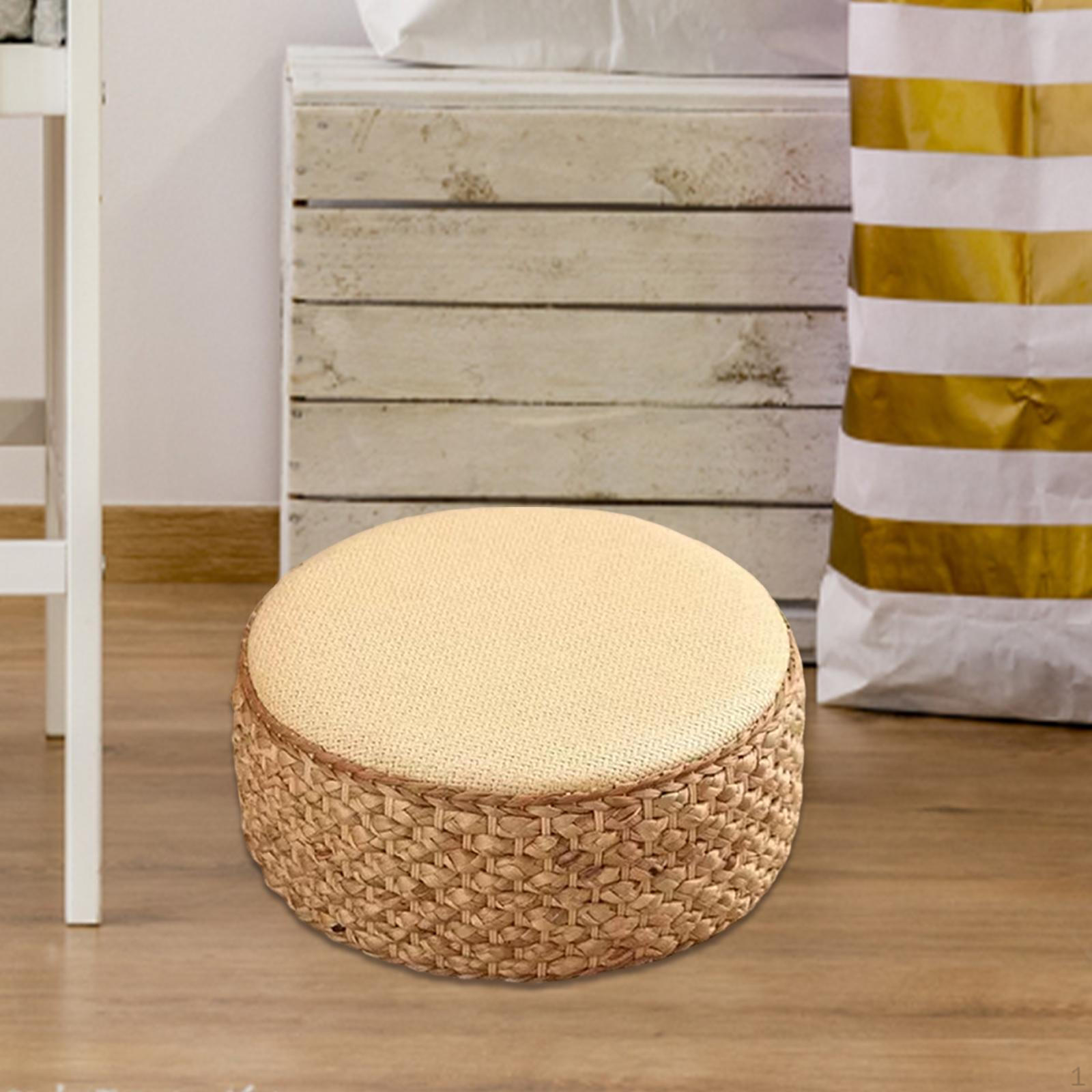 

Подушка для сиденья из ротанга Татами Удобный круглый напольный коврик ручной работы для сидения Beige