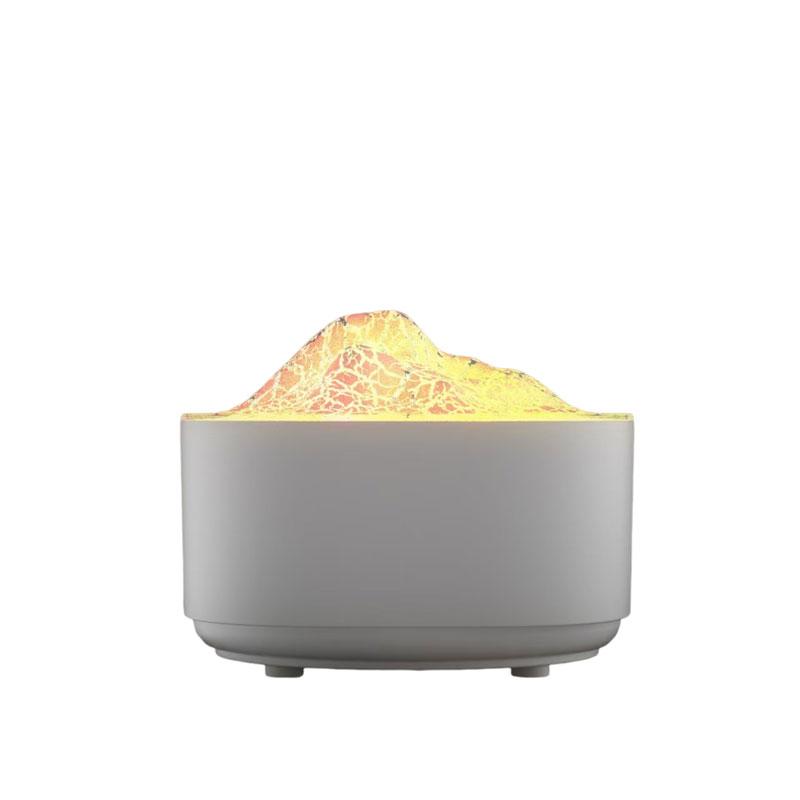 

USB Portable Flame Lamp Aroma Diffuser Air Humidifier Ultrasonic Cool Mist Maker Fogger Led Essential Oil Difuso білий