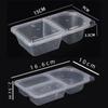 10/20pcs PP Material Snack Containers with Lids Leak-Proof Meal Prep Containers Transparent 2/3 Compartment Sauce Storage Box