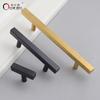 Oukali American Style Furniture Kitchen Cabinet Handle Cupboard Matt Black T Bar Square Stainless Steel Pull Handles