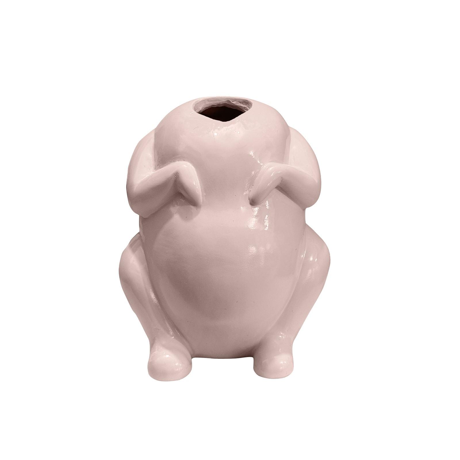 

Ваза в виде индейки, курица без перьев и с ножками, самонесущая, 6,3 дюйма, смола One Size белый