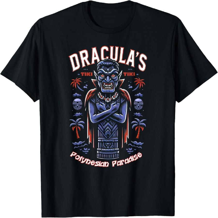 

Dracula s Polynesian Paradise - Vampire Tiki Bar Tropical T-Shirt XXXXXL чорний