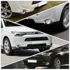 2pcs Front Bumper Fog Light Lamp Cover Frame Bezel Silver/Black For Mitsubishi Outlander 2013 2014 2015 6400D571 6400D572