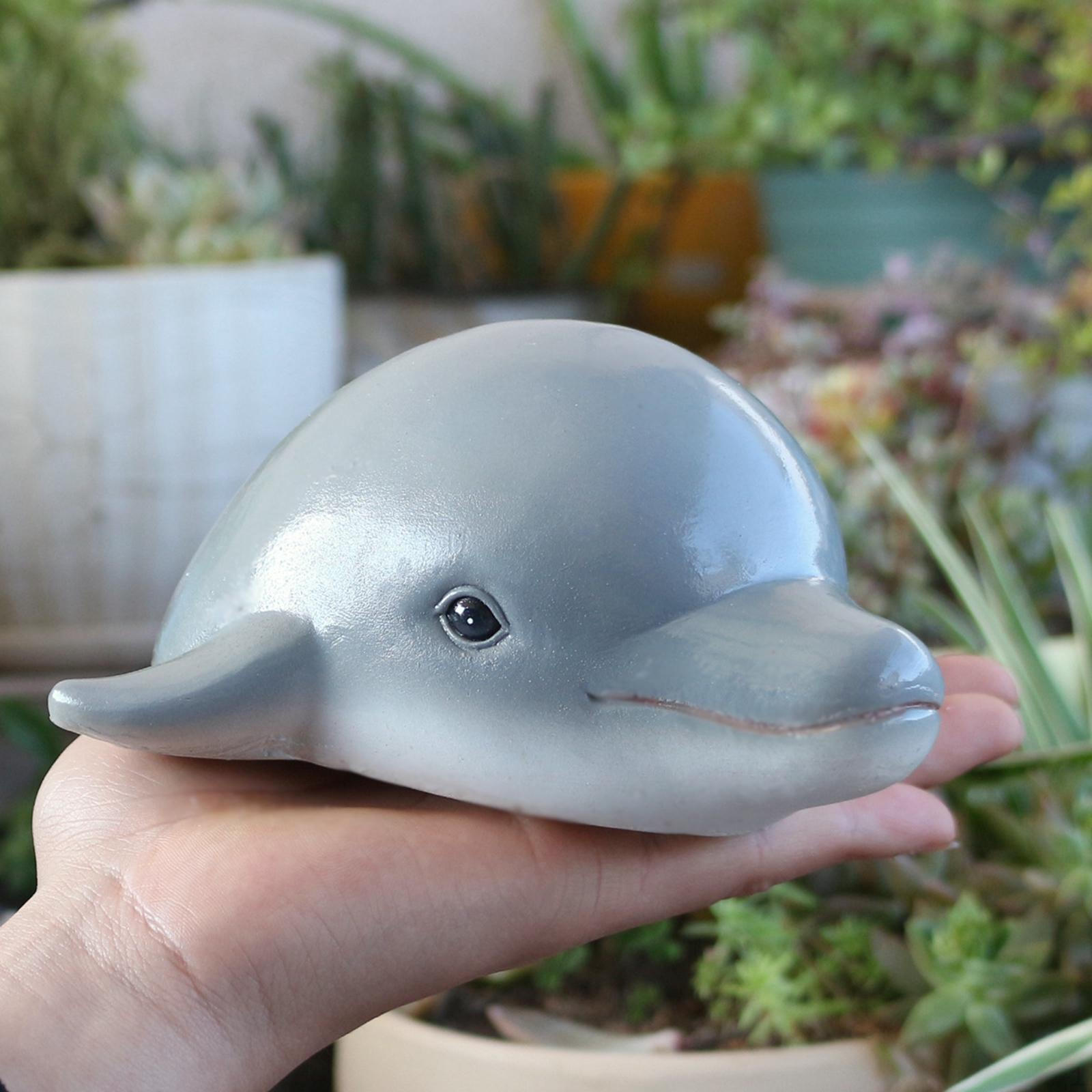 

Dolphin Statue Simulation Water Animal Figurine Multipurpose Craft Landscape Ornament for Courtyard