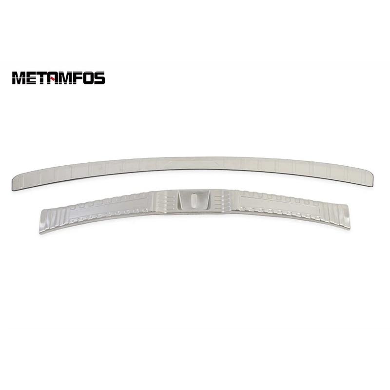 For Honda CR-V CRV 2017-  Inner+Exterior Rear Trunk Bumper Foot Plate Tailgate Door Sill Scuff Guard Plate Accessories