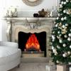 Fake Flame 3D Realistic Art Paper Red Vivid Artificial Safe Campfire for Festival