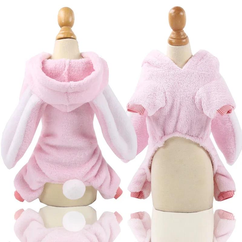 Fleece Hondenkleding Cosplay Huisdier Hoodies Winter Warme Hond Jas Jas Voor Kleine Honden Jumpsuits Chihuahua Yorkie Kleding Huisdier Kleding (Pink,XL 4.2-6KG) roze