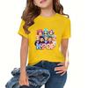 Kids Girls Kpop Hunters Zoey Mira Rumi Print Cotton T-shirt