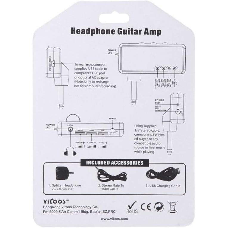 Btuty Mini Guitar Amp - Compact Portable Headphone Amp & Amplifier for Electric Guitar