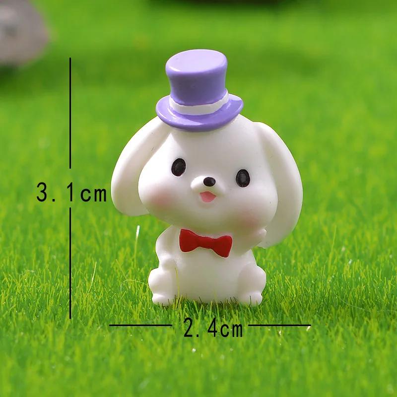 

1/6 Фигурка Миниатюрная Забавная Милая Кролик Микро Ландшафтные Украшения Для Украшения Дома Сделай Сам Аксессуары для Офисного Стола Декор Комнаты