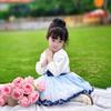2026 Lente/Herfst Meisjes Lange Mouwen Mesh Rok Prinses Tweedelig Set