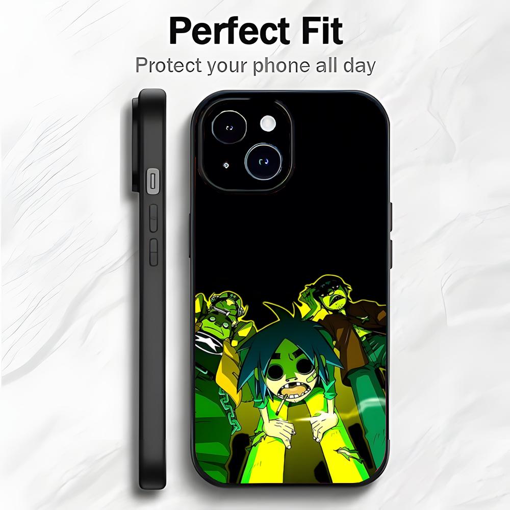 Alternative British Band Anime G-Gorillaz Phone Case Phone Case Soft Packaging Lightweight For iPhone17 16 15 14 13ProMax