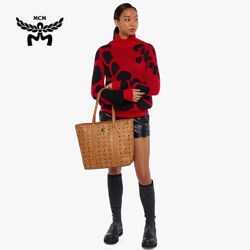 MCM TONI Medium Visetos Tote Bag