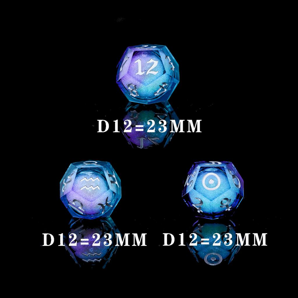 Constellation dice star dice polyhedron 12-sided quicksand dice a set of three board games dice planet house constellation