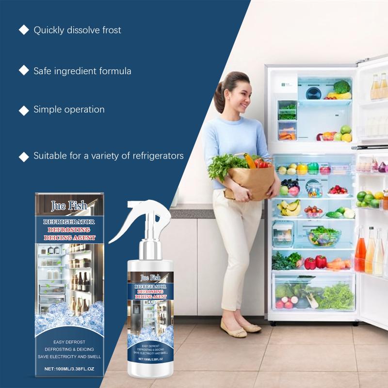 Home Freezer Defrosting Agent Ice Removal Spray 100ml Cleaner Keeps Refrigerator Fresh Energy Efficient Household Use