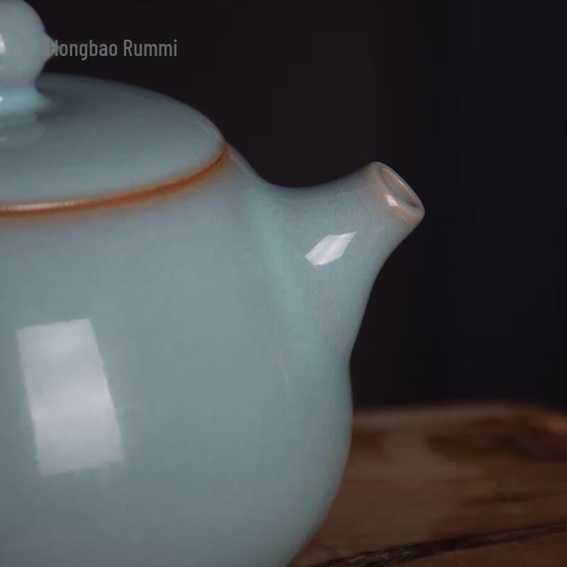 Master Wang Zhenfang Handmade Ru Ware Xishi Teapot