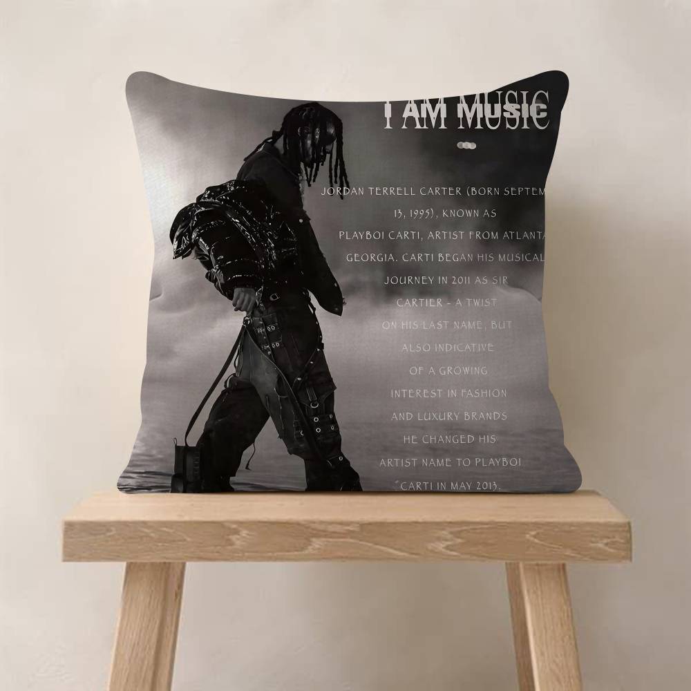 Hip Hop Rapper Star Playboi Carti cm Cushion Cover Pillow Cover Decor Pillowcase Home Pillowcase For Couch Pillow