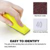 3.5"X 1" Mini Sandpaper Kit With Hook And Loop Sanding Block 71 Pcs Assorted 40/80/120/180/240/400/600 Grits For Polishing
