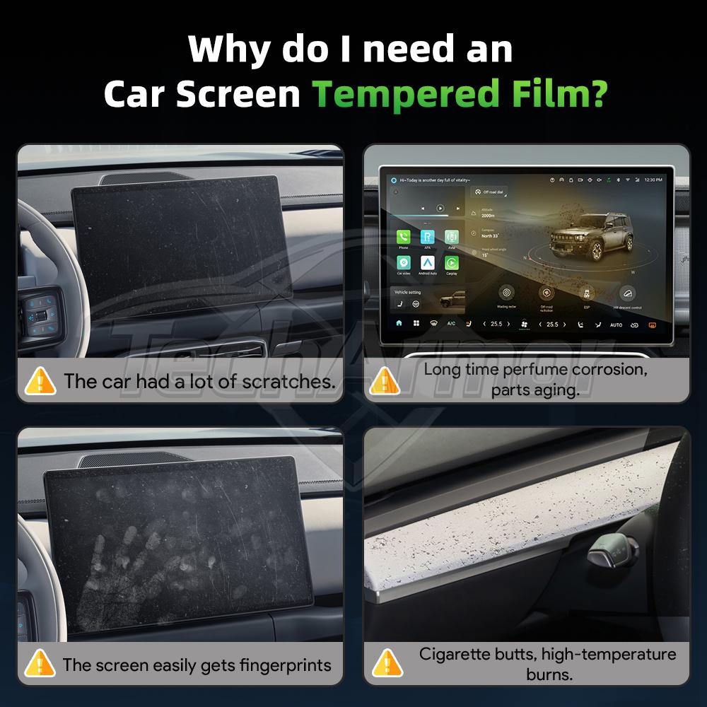 Tempered Glass Screen Protector for BYD Formula Leopard Titanium 3 2024-2025 GPS Navigation Dashboard Display