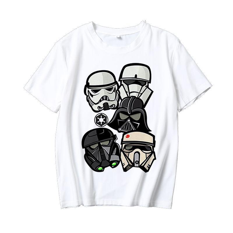 Star Wars Collaboration Series Children and Adults Shortsleeved Tshirts Trendy Roundneck Loose Summer Style