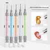 5pcs Double-Ended Nail Art Brush Set: Silicone, Multi-Color Rhinestone Pens for Picking, Embossing, and Glue Application