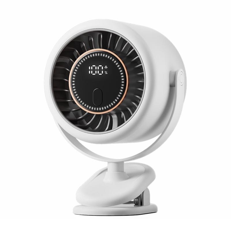 High-Power Wall-Mountable Desktop Fan with Type-C Charging & Digital Display