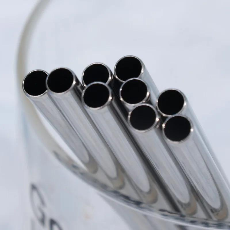 5/10pcs Stainless Steel Straw Silver Reusable Food Grade Beverage Juice Bend Drinking Straw Household Kitchen Tool Easy To Clean