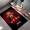 Monkey Design Red Stripes Carpet suitable as a non-slip mat for the living room or bedroom sofa