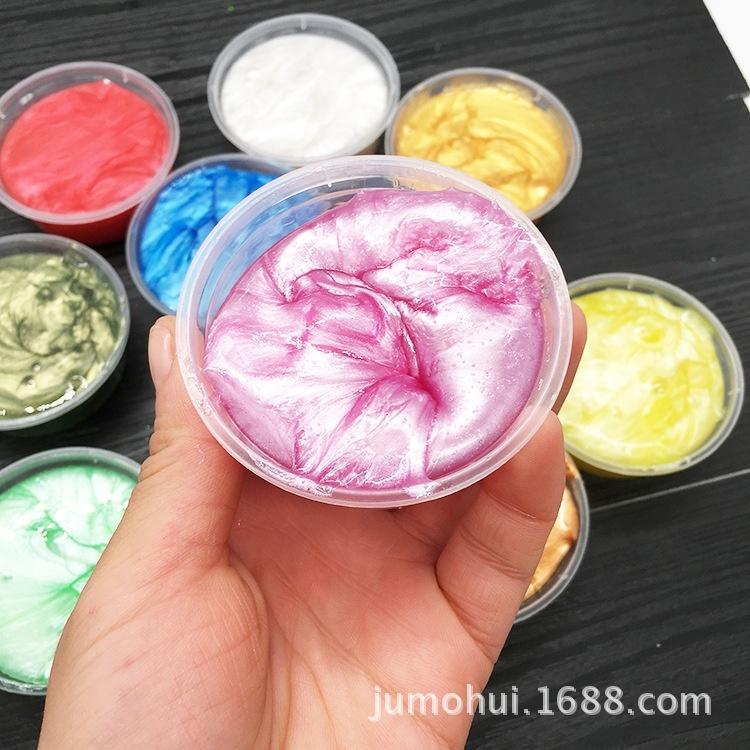 Matte Shimmer  Kids Clay Toy Fluffy Floam Slime Putty Durtend 50ml Scented Stress Relief
