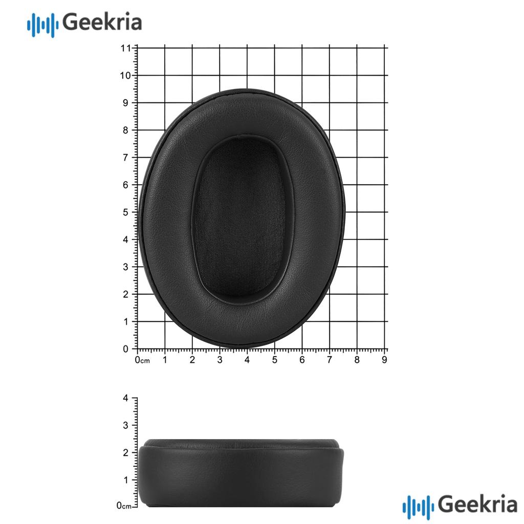 Geekria QuickFit Ear Pads Compatible with Sony WH-XB900N, WH-CH710N, WH-CH720N, WH-RF400, and MDR-RF895RK Headphones (Protein Leather/Black)