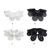 Decorative Embroidery Petal Cape False Collar for Stylish Ladies Elegant Pearls Beaded Shawl Wrap for Sweater and Dress