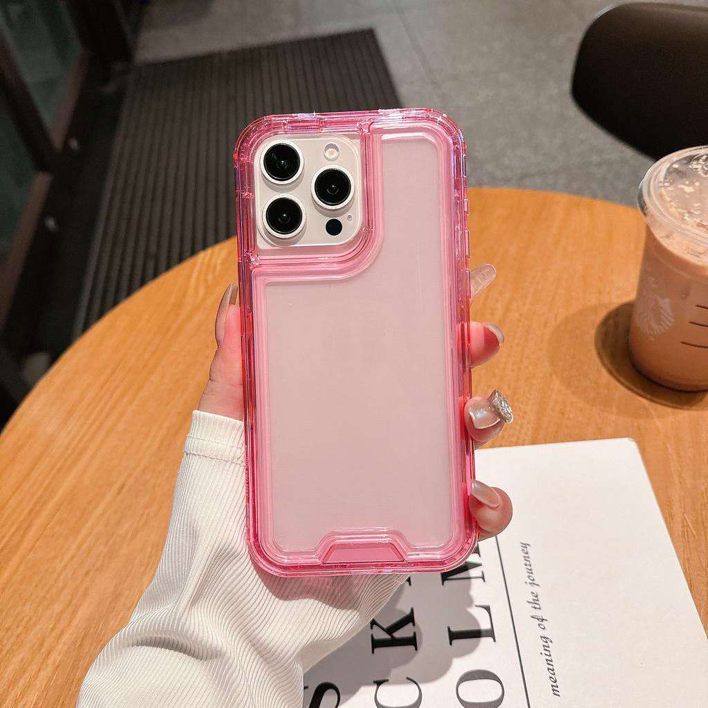 Colorful Three-in-one Four-corner Anti-fall Phone Case for IP16promax/ for IPhone15PRO Premium