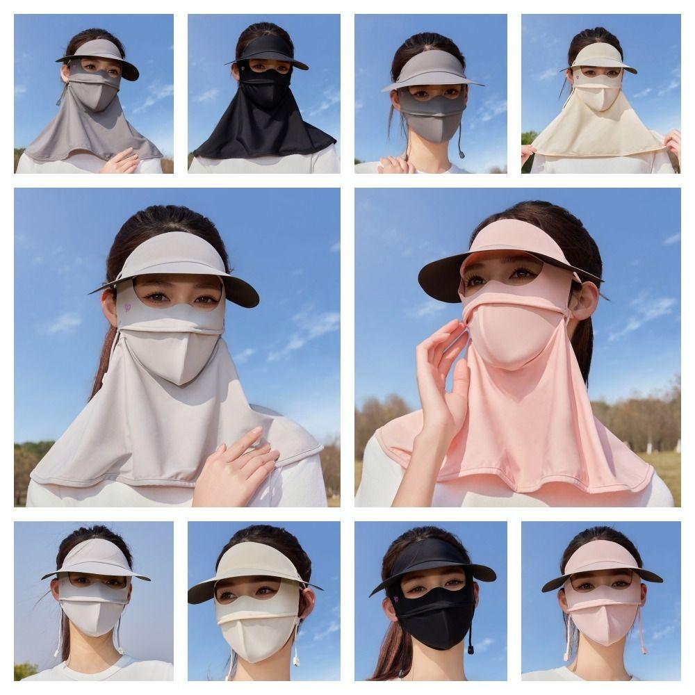 UV Protection Ice Silk Mask Dustproof UV Protection Veil Thin Sunscreen Face Cover  Unisex