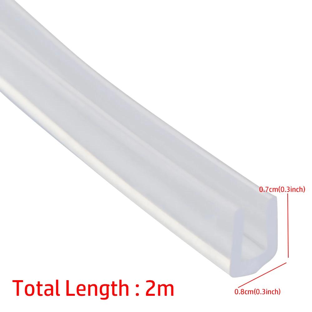 2 Meters New U-Shaped Multiple Size Rubber Edge Guard Strip Shower Door Sealing Tape Glass Protector Trim Edge Banding Tape
