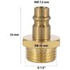Embout pour air comprimé nw 7,2 avec filetage mâle 1/2" pour le raccordement à l'air comprimé