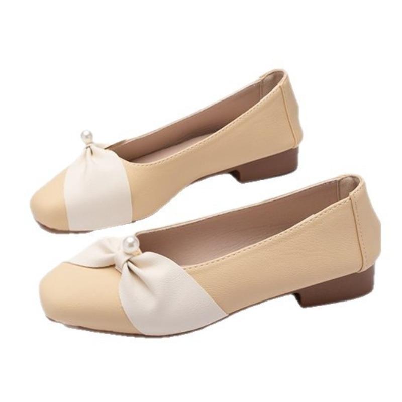 Mary Jane Women's Shoes Autumn New Light Mouth Thin Small Flat Soft Sole with Skirt Single Shoes
