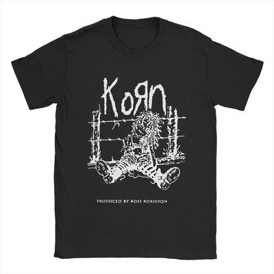 Men T-Shirt Music Rock Korn Band Creative Cotton Tees Short Sleeve T Shirts O Neck Tops Graphic