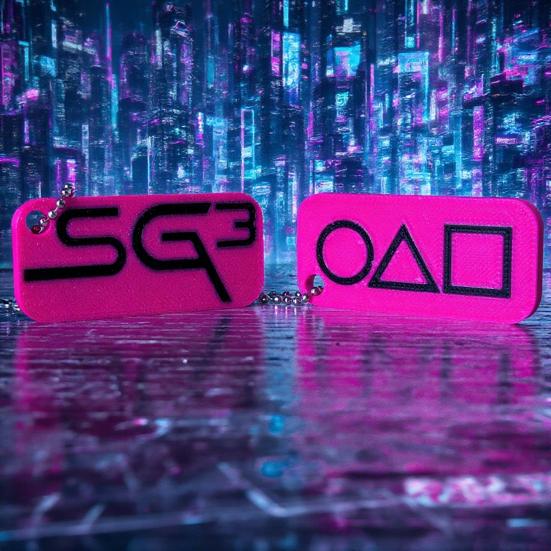 Keychain PLA Material 3D Printing Korean Folk Game Lightweight Collectible Keychain Accessory