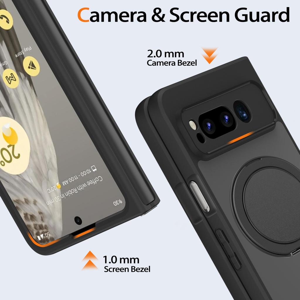 Pour Google Pixel Fold Étui Magnétique avec Support Mat Antichoc Housse de Téléphone Ultra-Mince Pliable Écran Spécialisé Anti